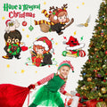 Mfault Magical Christmas Wall Decals Stickers Xmas Wizard Owl Decor