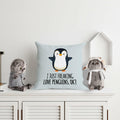Voatok Penguin Love Decorative Throw Pillow Case 18x18 inch Yolk Yellow