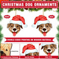 Thyle 24 Pc Dog Christmas Ornaments Wood Puppy Hanging Gold Rope Xmas