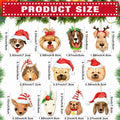 Thyle 24 Pc Dog Christmas Ornaments Wood Puppy Hanging Gold Rope Xmas