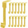 Tandefio 12 Pack Glitter Christmas Stocking Holder Hangers Gold Mantel Hooks