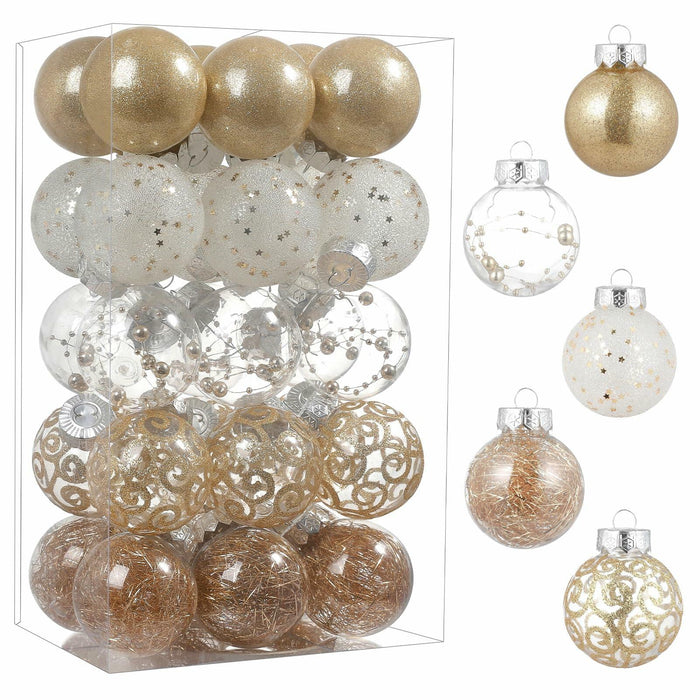 [Like New] YYHUAWU Christmas Ball Ornaments Hanging Tree Decorations Set Xmas Decor
