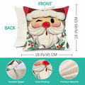 Fjfz Christmas Santa Mrs Claus Throw Pillow Covers 16x16 Green Set of 4