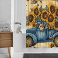 TIPIPARK Sunflower Shower Curtain 72x72 Waterproof Polyester with 12 Hooks