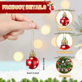 Shappy 72 Pc Mini Red Christmas Ball Ornaments 1.2 Inch Xmas Decor