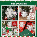 8 PCS 3D Glitter Snowflake Decorations White Christmas Tabletop Decor