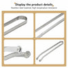 QKFU Stainless Steel BBQ Rotating Tongs for Meat and Vegetables 15 Inch
