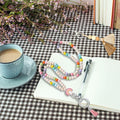 Teacher Lanyard with ID Holder Wooden Bead Silicone Boho Pendant Style E