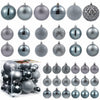 LANGXUN 36pcs Grey Christmas Tree Decorations Balls Shatterproof Ornaments