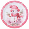 JASSEWRLY 40Pcs Christmas Snowman Disposable Paper Plates Holiday Party