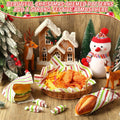 Tenceur 150 Pcs Christmas Wax Paper Sheets Red Green Striped Parchment