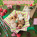 Tenceur 150 Pcs Christmas Wax Paper Sheets Red Green Striped Parchment