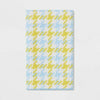 Room Essentials Waffle Houndstooth Hand Towel Green/Blue Pack of 12