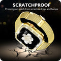 DABAOZA Apple Watch Band Crystal Rhinestone Case Mesh Strap 38mm Starlight