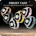 DABAOZA Apple Watch Band Crystal Rhinestone Case Mesh Strap 38mm Starlight