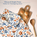 The Fine Living Company 2pc Thankful Grateful Dish Towels 18x28 Blue Orange