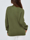 PRETTYGARDEN Womens Ribbed Knit Raglan Mock Neck Sweater Beige Size S