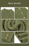 PRETTYGARDEN Womens Ribbed Knit Raglan Mock Neck Sweater Beige Size S
