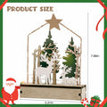 MYISUB Christmas Reindeer LED Wooden Ornaments Small 6.7x3.5x2.36 Inches