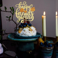 AROKIPPRY Gold Glitter Pumpkin Cake Topper Autumn Fall Maple Leaves Party