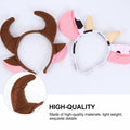 Beaupretty 2pcs Plush Bull Horns Headband Christmas Holiday Costume