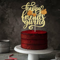 AROKIPPRY Gold Glitter Pumpkin Cake Topper Autumn Fall Maple Leaves Party