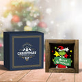 Funny Christmas Wooden Sign Home Bathroom Decor Cute Xmas 7x7 Inch Frame