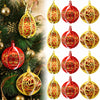 Vercraft 12 Pcs Christmas Tree Balls Ornaments Red Gold Hanging Decor