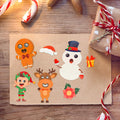 LovesTown 56PCS Waterproof Christmas Face Stickers for Kids Party Favors