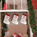 HEWBE Burlap Christmas Stocking Rustic Hanging Xmas Decoration Daughter Gift