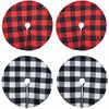 4 Pieces Christmas Tree Skirt Decoration 15" Mini Xmas Tree Skirt Set