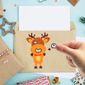 LovesTown 56PCS Waterproof Christmas Face Stickers for Kids Party Favors