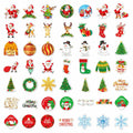 100PCS Christmas Children's Cartoon Santa Claus & Tree Waterproof Stickers