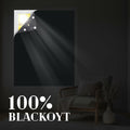 Jilron Blackout Curtain Beige 55x40in Portable Light Blocking 1 Pc