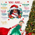 Mfault Christmas Black Girl Inspirational Wall Decals Stickers Xmas Decor