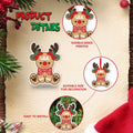 12Pcs Gingerbread Man Christmas Ornaments Tree Decorations with Ropes
