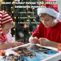 Advent Christmas Puzzle 2024 1008pcs Paper Calendar Holiday Decorative Green