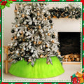 Funnymoom Christmas Tree Collar Green Faux Fur Skirt 24 Inch