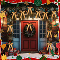 Riceshoot 30 Pcs Velvet Christmas Bow Khaki 6.3x11 Inch Rustic Decor