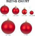 Emopeak 12Pcs Shatterproof Christmas Balls Ornaments 4 Style Multi Color