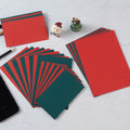 100 Sheets Christmas Cardstock Paper 250 GSM 4x6in Green Red