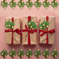 Thiccywoov 30 Pack Artificial Holly Berry Picks Gold Christmas Decoration