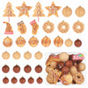 RoseCraft Christmas Ornaments Set 32PCS Shatterproof Multi-Color Hanging Balls