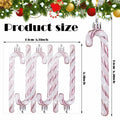 Sotiff Plastic Glitter Candy Cane Ornaments Pink White 72 Pcs Holiday Decor