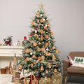 RoseCraft Christmas Ornaments Set 32PCS Shatterproof Multi-Color Hanging Balls