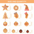 RoseCraft Christmas Ornaments Set 32PCS Shatterproof Multi-Color Hanging Balls