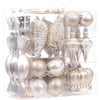 Sea Team 50-Pack Shatterproof Christmas Ball Ornaments Set Silver Xmas