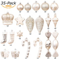 Sea Team 50-Pack Shatterproof Christmas Ball Ornaments Set Silver Xmas