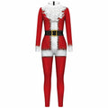 PENEXIU Santa Clown Cosplay Costume Jumpsuit Mask Size XL