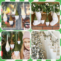 [Like New] Motionchic 12 Pack Christmas Neutral Boho Velvet Gnome Ornaments